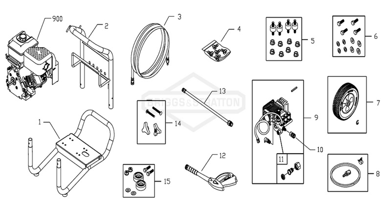 Briggs & Stratton pressure washer model 020325 replacement parts, pump breakdown, repair kits, owners manual and upgrade pump.